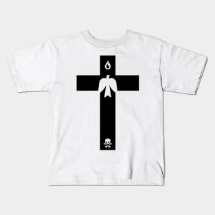 Christian cross and dove - a symbol of the Spirit Kids T-Shirt